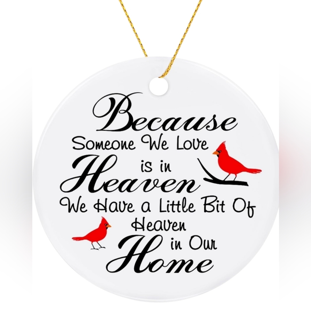 Christmas Ornament ~ Remember Someone Who Left Us ~ Loss of Loved One Ceramic 3"